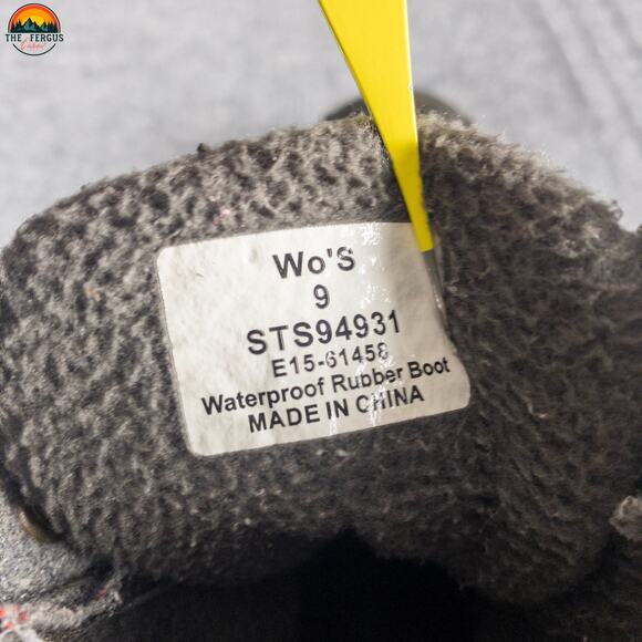 Sperry Saltwater Emboss Ankle Duck Boots Gray Black Waterproof Women's Size 9 - Picture 8 of 12